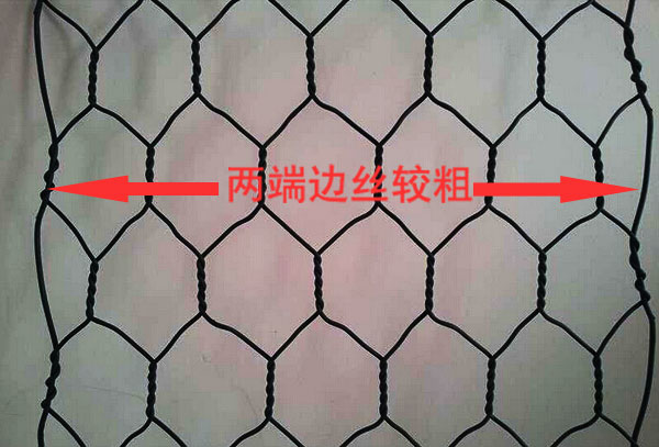 格宾石笼网边丝与网丝对比图片